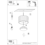 Aura lampa sufitowa GX53 różowa SL.2406