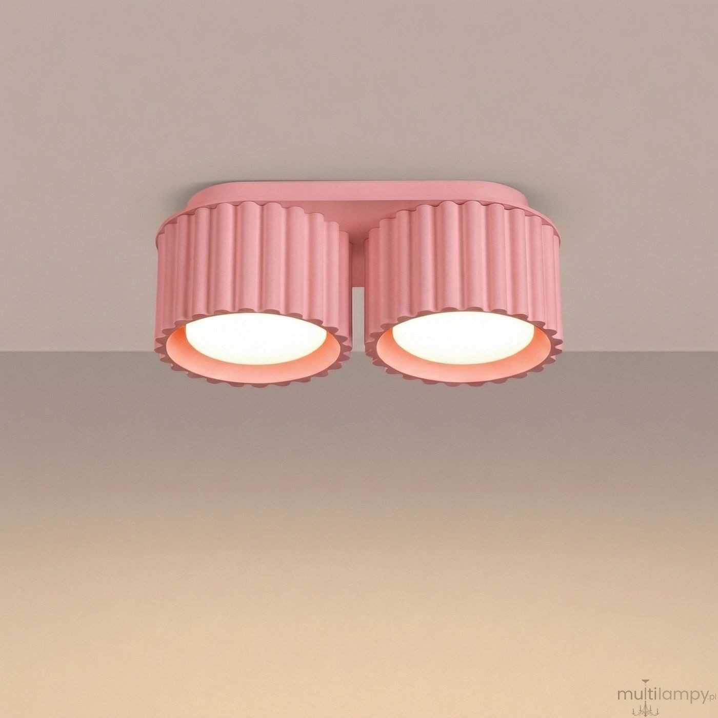 Aura lampa sufitowa 2xGX53 różowa SL.2407