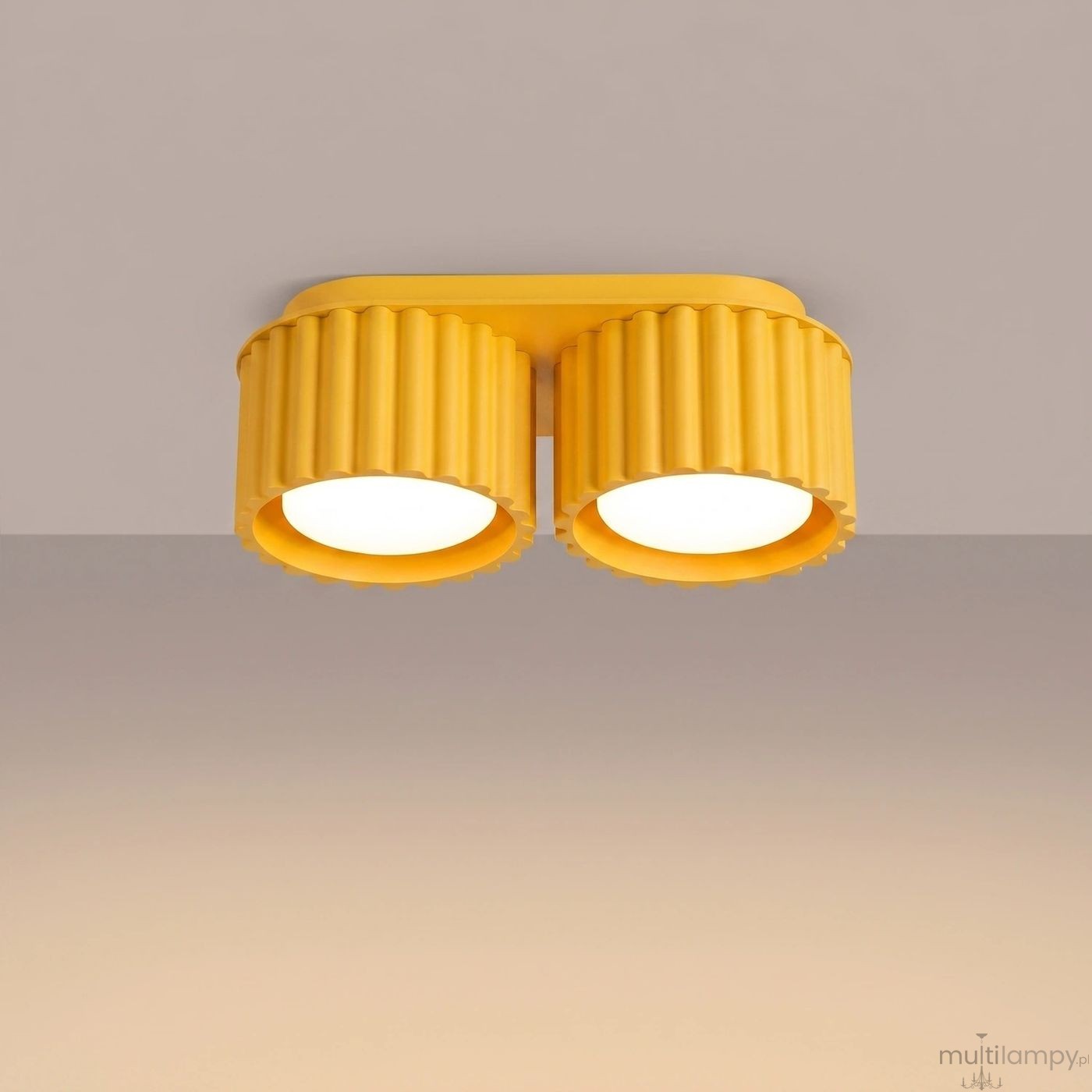 Aura lampa sufitowa 2xGX53 żółta SL.2417
