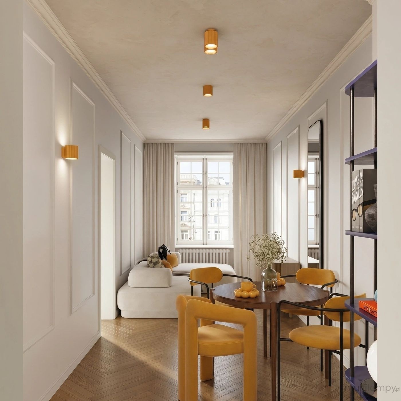 Aura lampa sufitowa GU10 żółta SL.2413