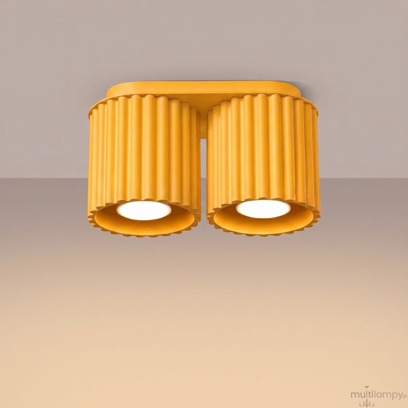Aura lampa sufitowa 2xGU10 żółta SL.2414