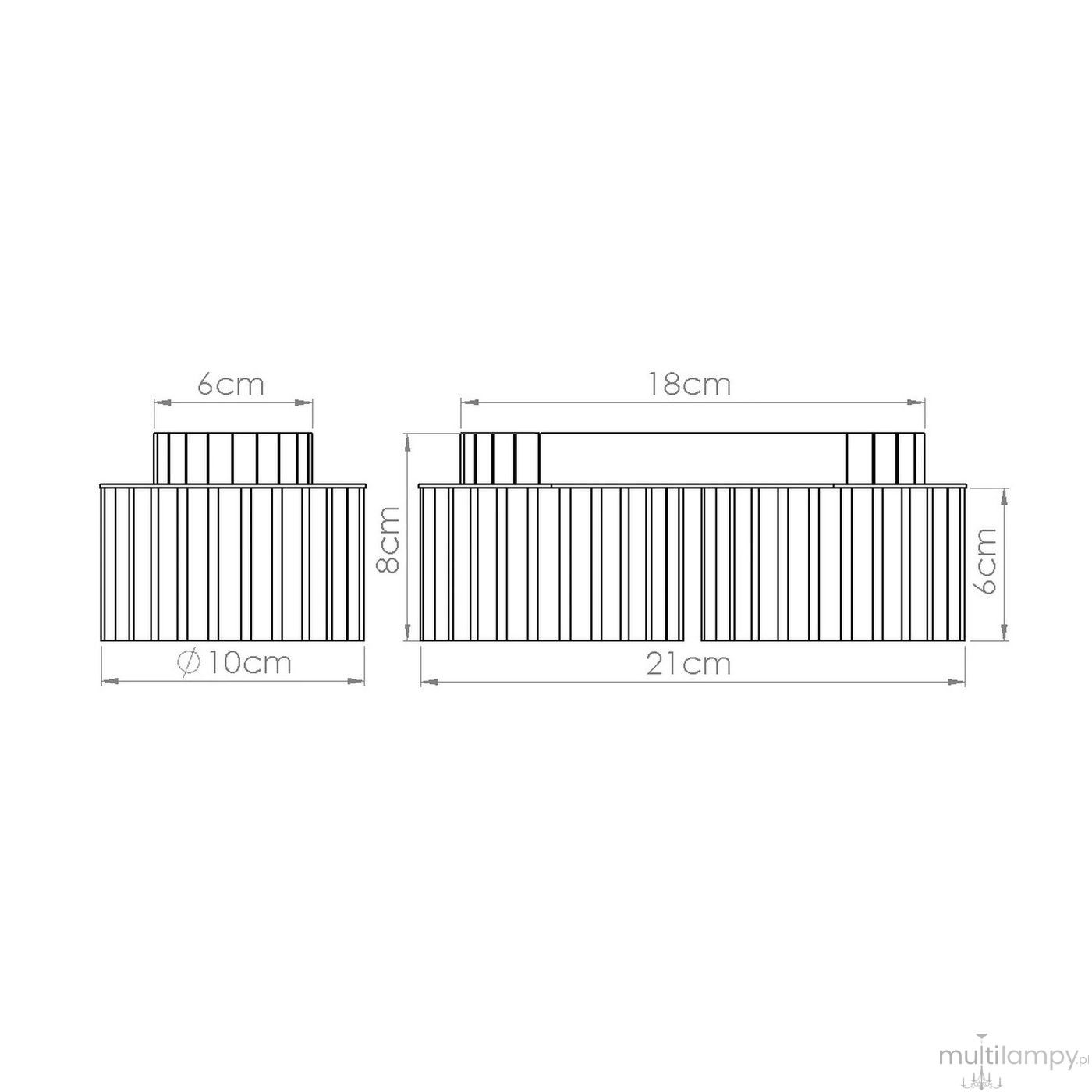 Aura lampa sufitowa 2xGX53 czerwona SL.2422