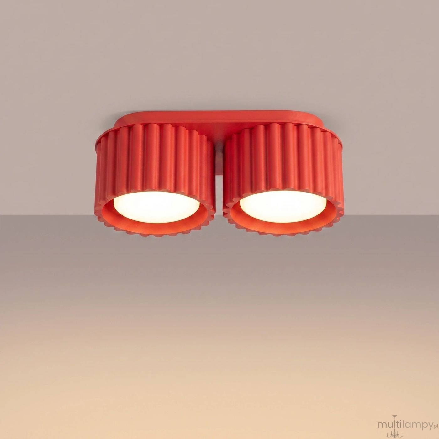 Aura lampa sufitowa 2xGX53 czerwona SL.2422
