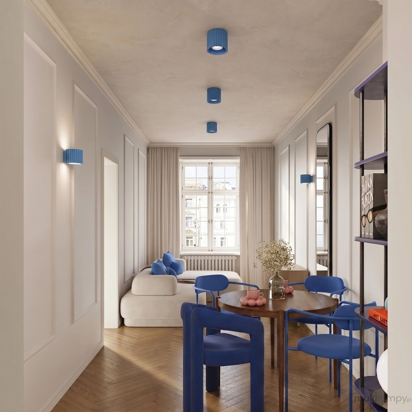 Aura lampa sufitowa GU10 błękitna SL.2428