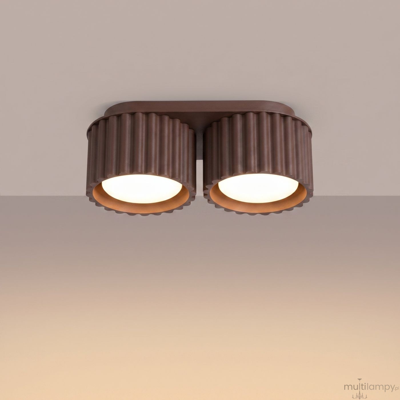Aura lampa sufitowa 2xGX53 brązowa SL.2427