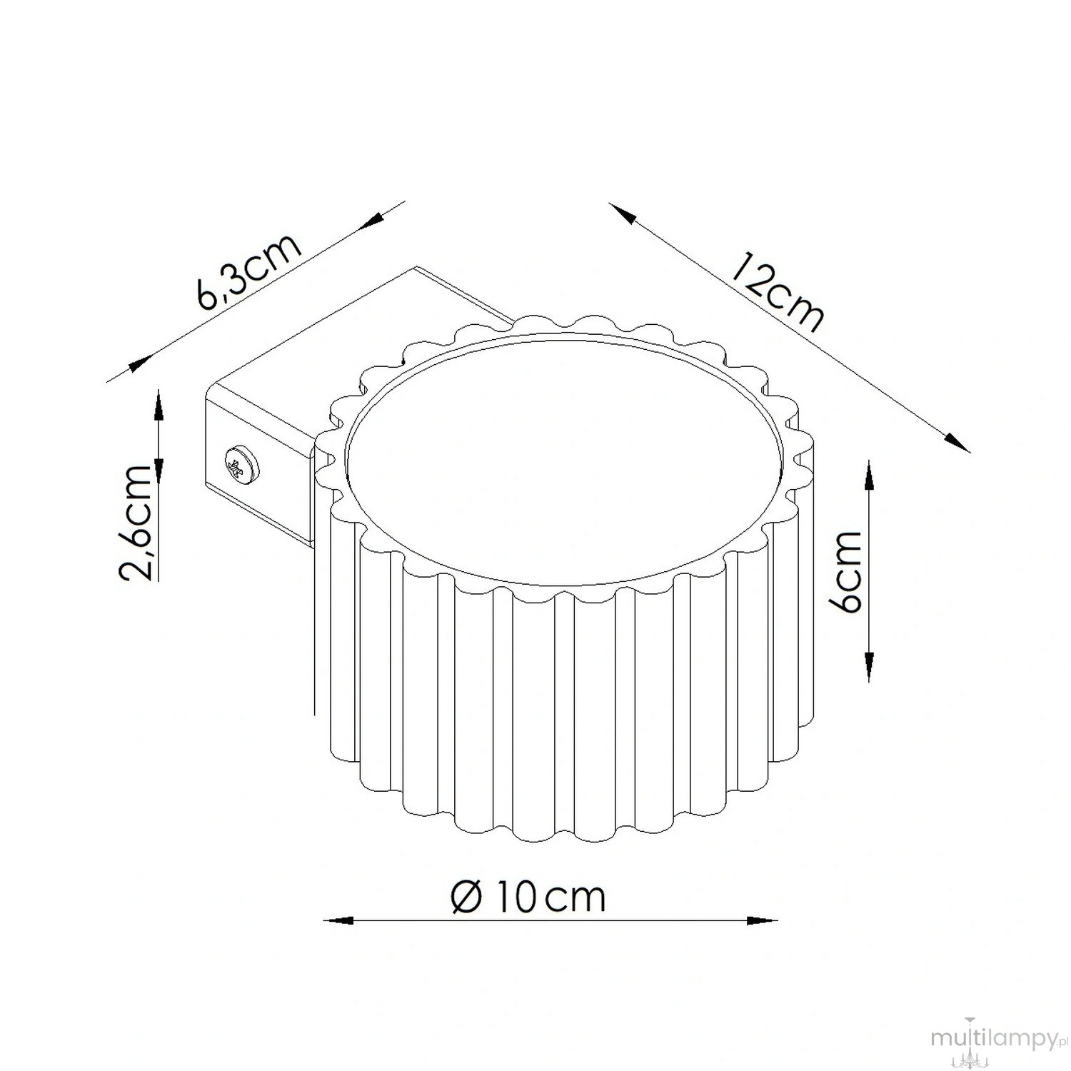 Aura kinkiet GX53 błękitny SL.2627