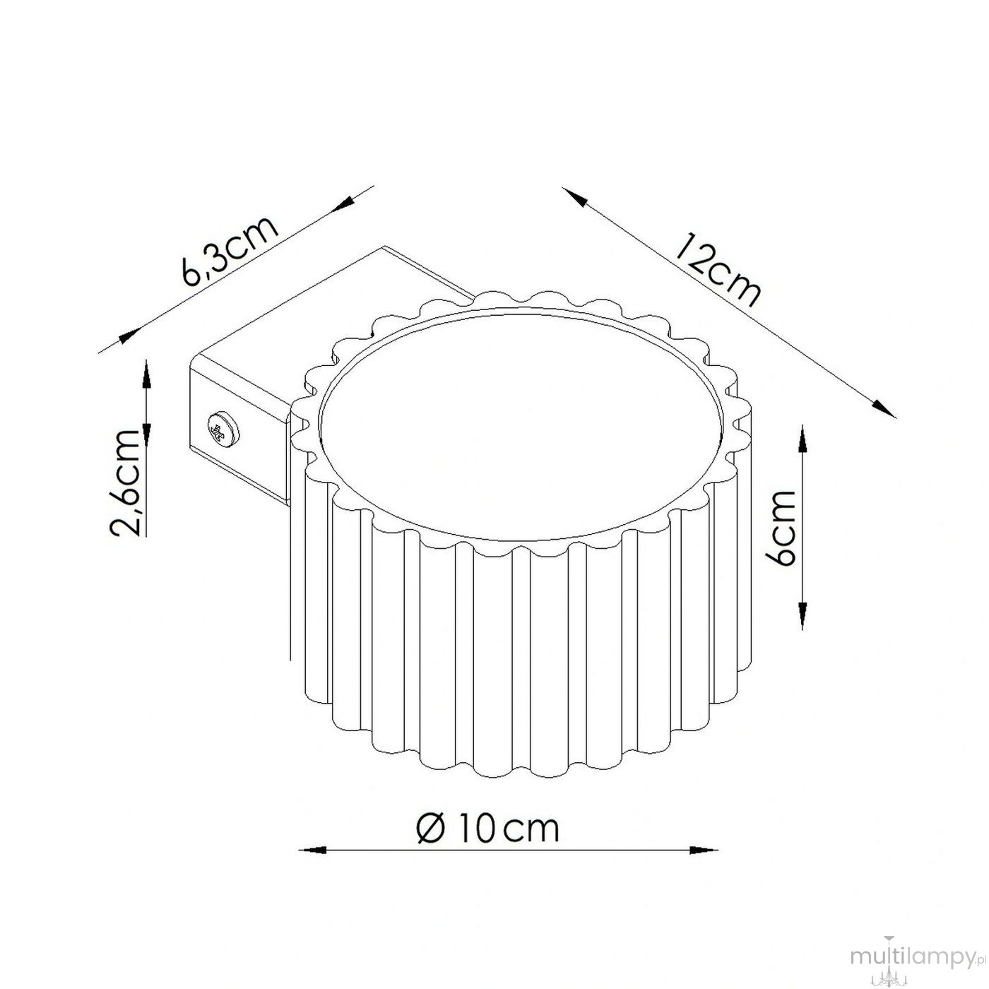 Aura kinkiet GX53 żółty SL.2624