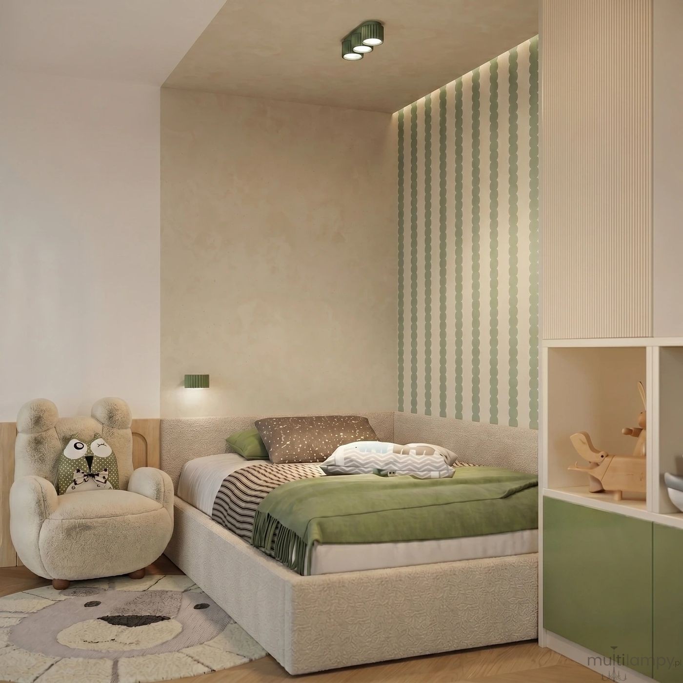 Aura kinkiet GX53 zielona oliwka SL.2615