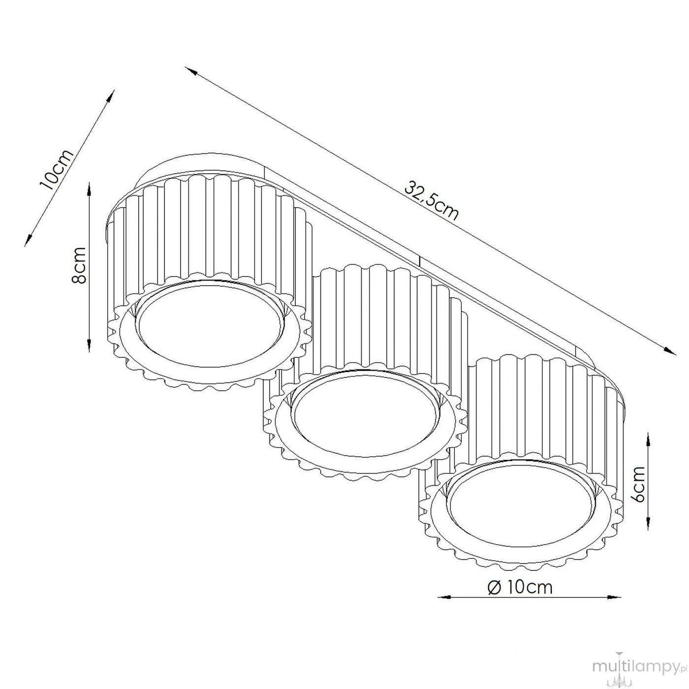 Aura lampa sufitowa 3xGX53 beżowa SL.2630