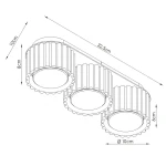 Aura lampa sufitowa 3xGX53 beżowa SL.2630