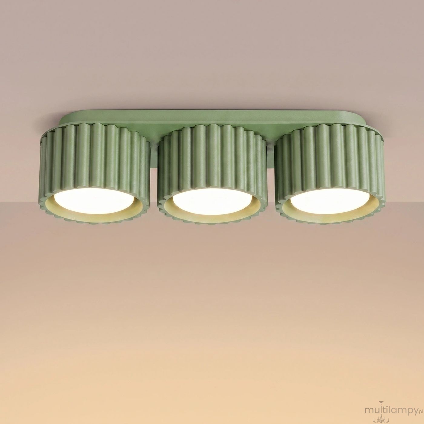 Aura lampa sufitowa 3xGX53 szałwia SL.2639