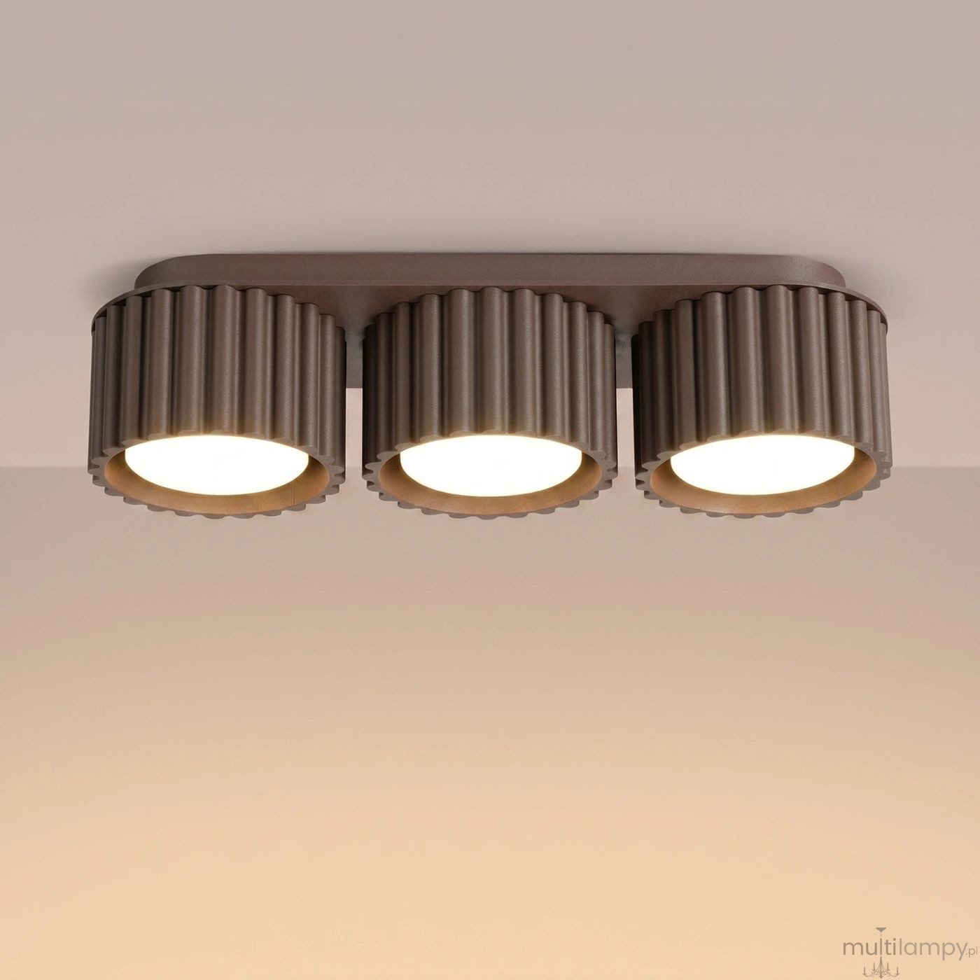 Aura lampa sufitowa 3xGX53 brązowa SL.2642