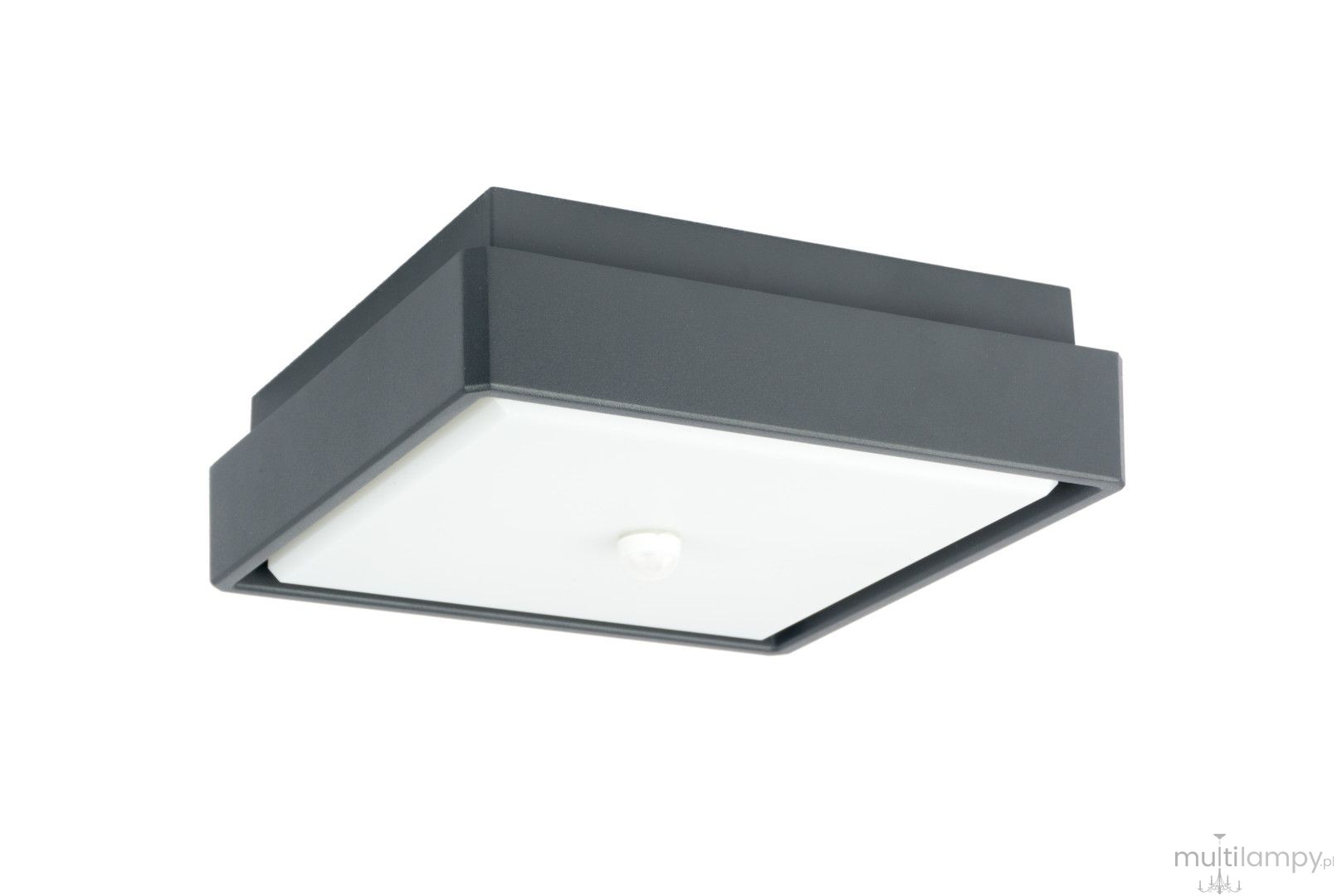 Beni D20x20 plafon elewacyjny ścienny z czujnikiem ruchu LED 18W CCT ciemny popiel