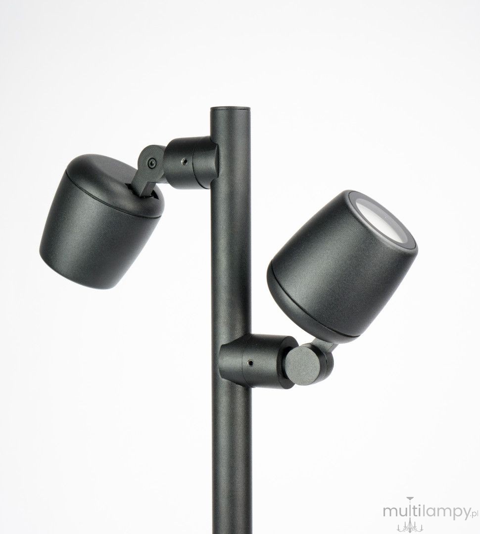 Dublo H70 lampa stojąca ogrodowa 2xGU10 czarna DBL-700