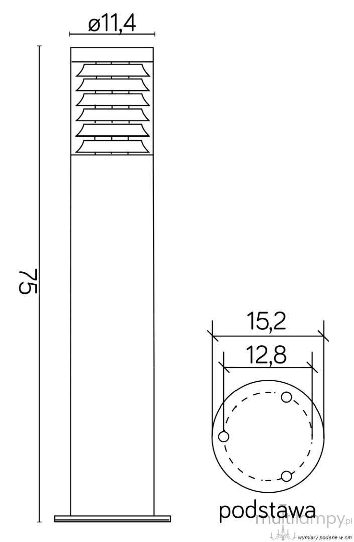 Joy H75 lampa stojąca ogrodowa E27 czarna 91065L-750 BL