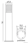 Joy H75 lampa stojąca ogrodowa E27 czarna 91065L-750 BL