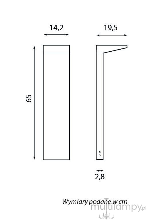 Karo H65 lampa słupek ogrodowy LED 10W 4000K antracyt KB-650