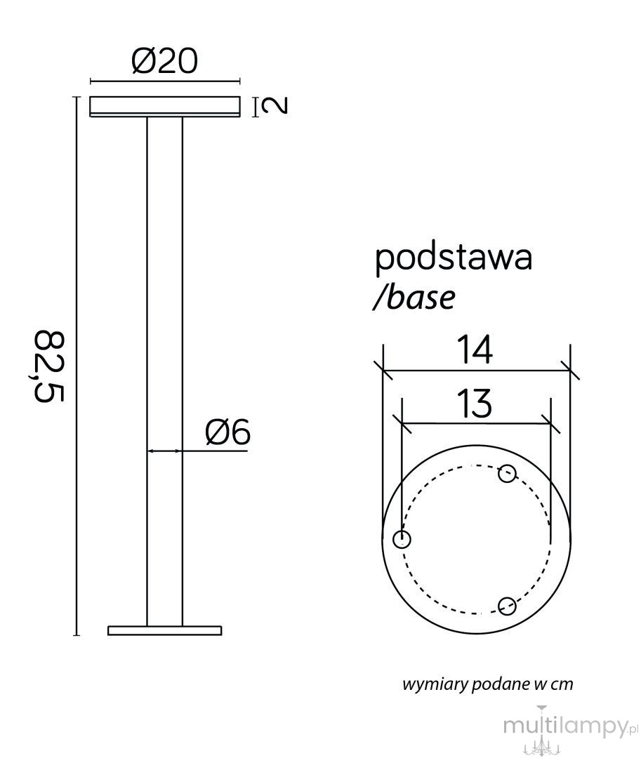 Rondo II H82 lampa słupek ogrodowy LED 12W CCT czarny RO-825