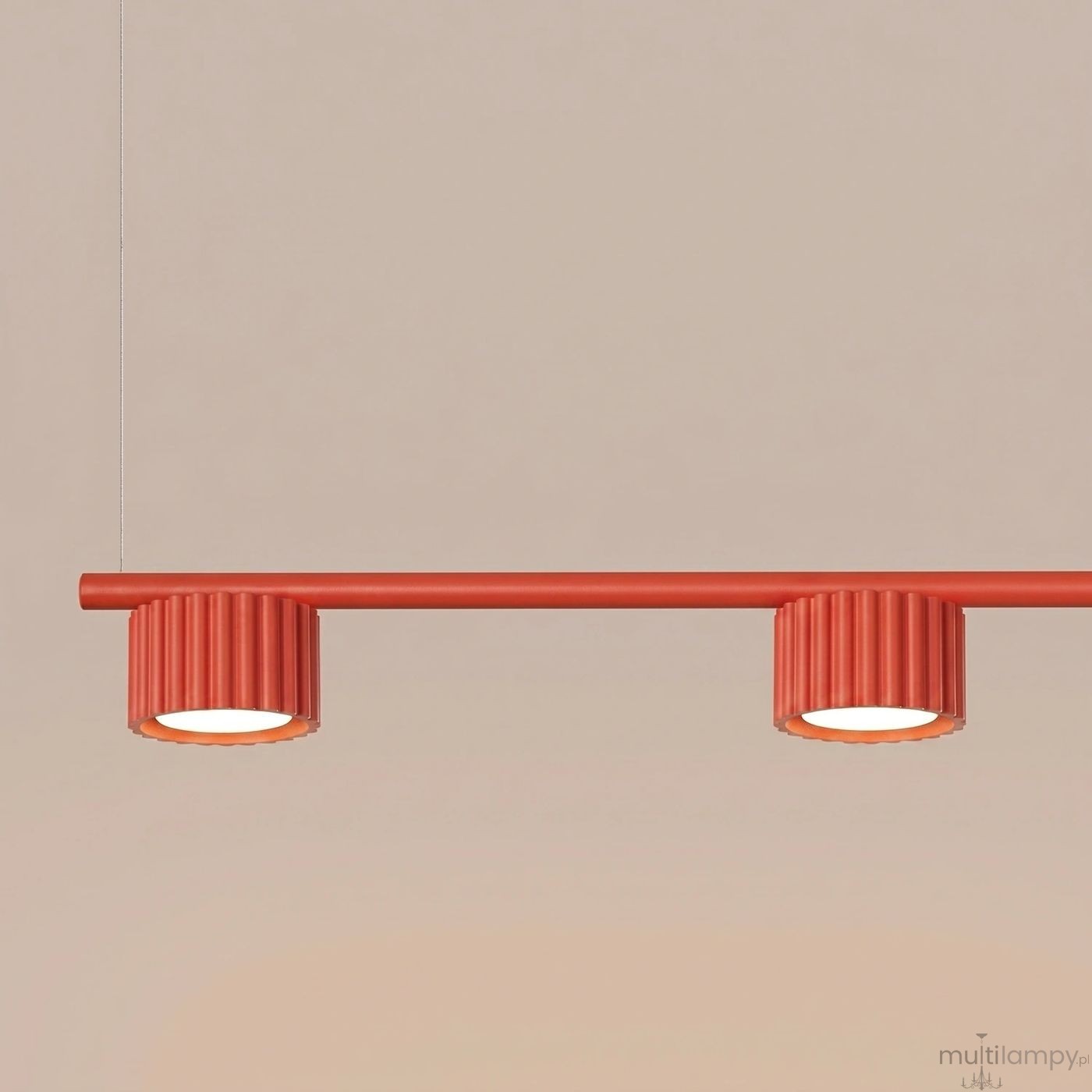 Aura lampa wisząca 4xGX53 czerwona SL.2708