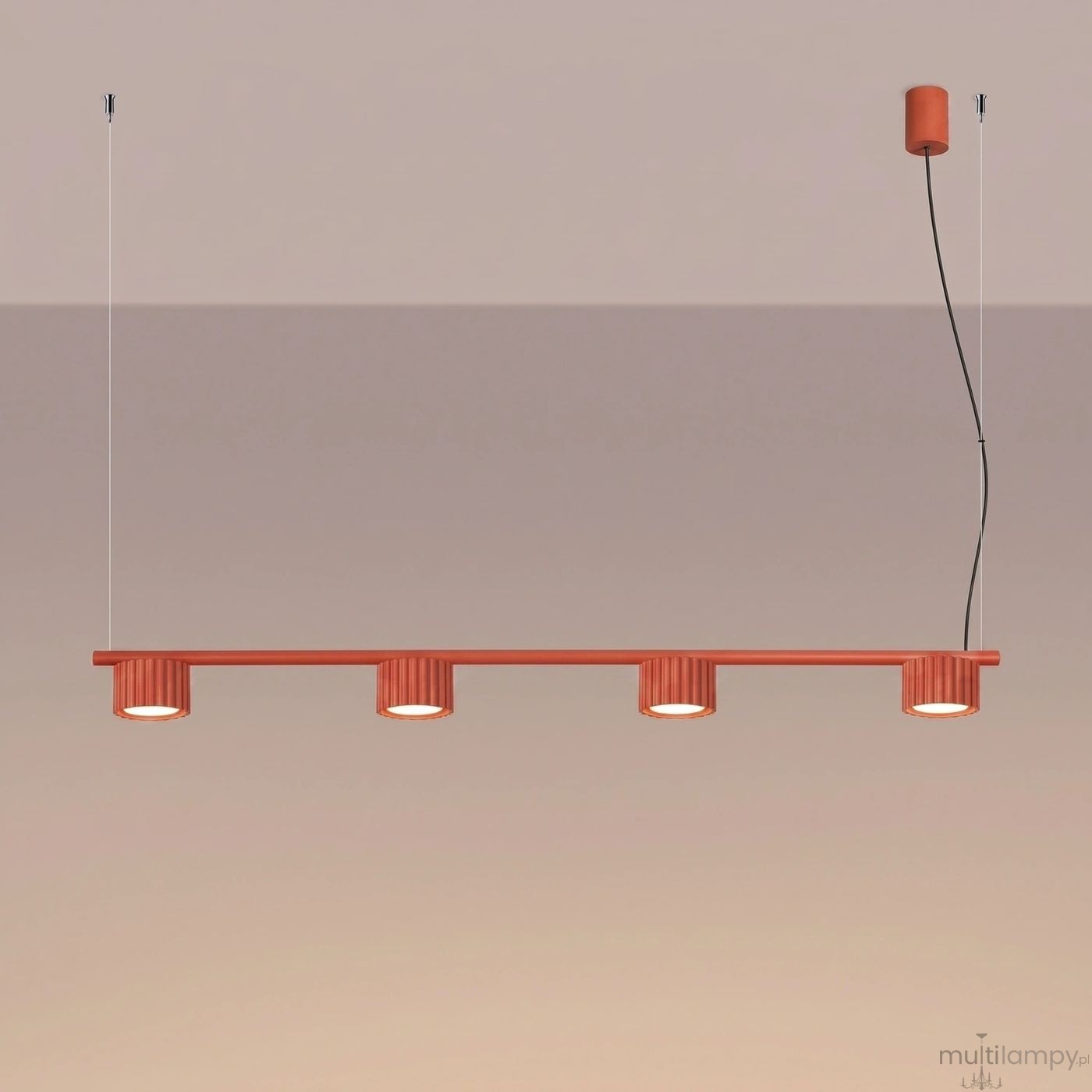 Aura lampa wisząca 4xGX53 czerwona SL.2708