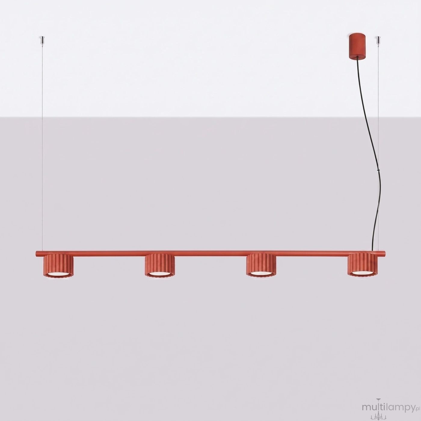 Aura lampa wisząca 4xGX53 czerwona SL.2708