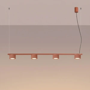 Aura lampa wisząca 4xGX53 ochra czerwona SL.2699