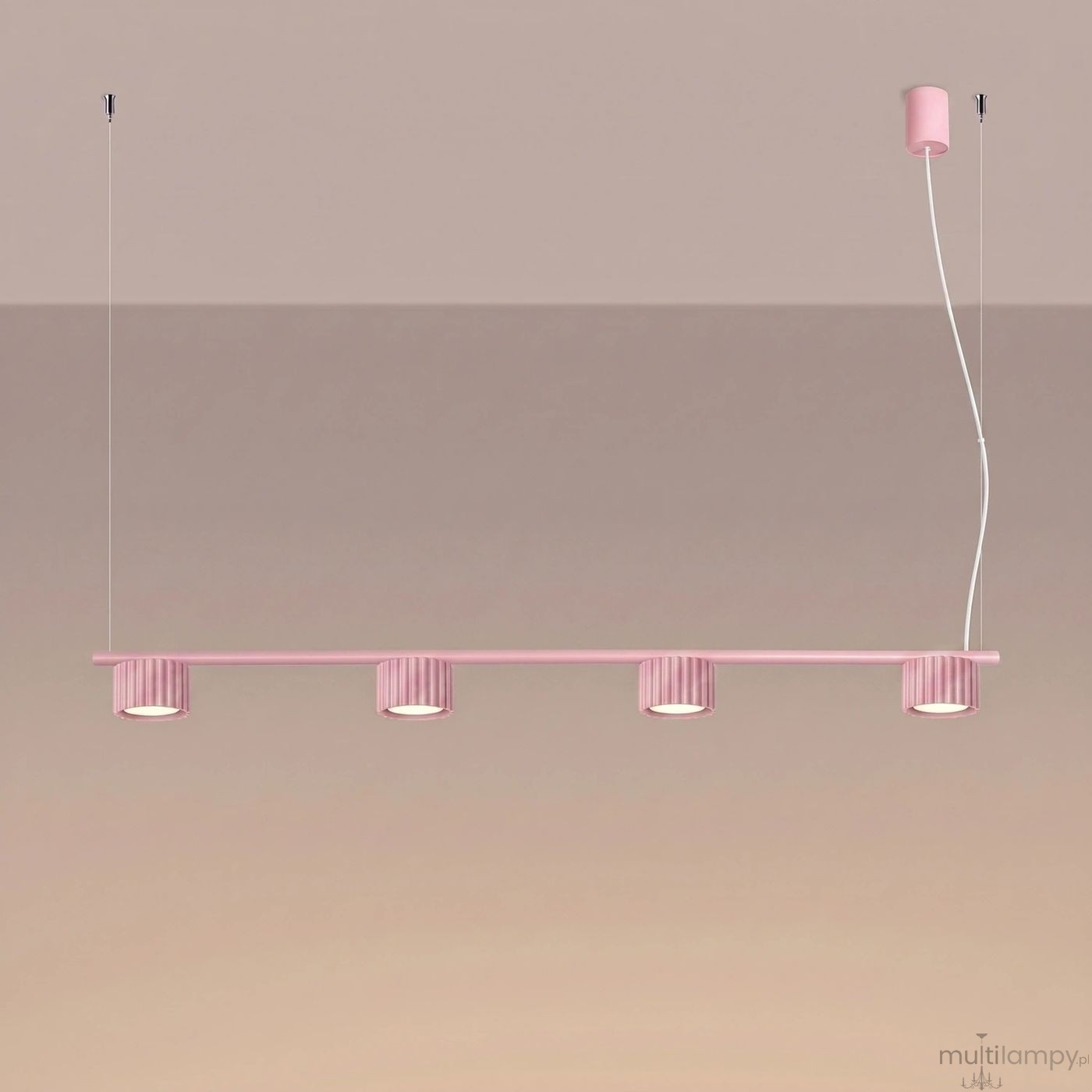 Aura lampa wisząca 4xGX53 różowa SL.2705