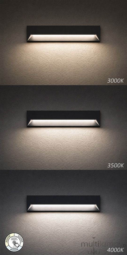 Mur Long lampa zewnętrzna elewacyjna LED 10W CCT antracyt ML-320