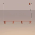 Karbon 4 lampa wisząca 4xGU10 ochra czerwona SL.2715