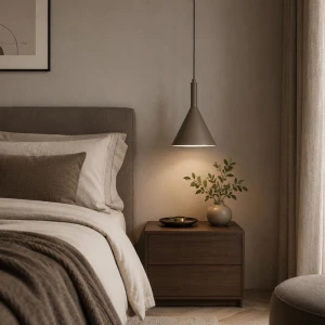 Velvet Metalik lampa wisząca E27 beżowa 61681