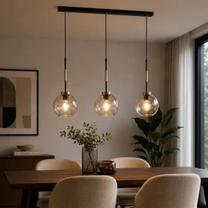 Verone lampa wisząca 3xE27 czarna złota 62649