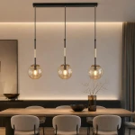 Verone lampa wisząca 3xE14 czarna złota 62648