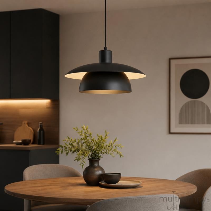 Helisto lampa wisząca E27 czarna 61552