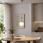 Fioro lampa wisząca E14 chrom biały 61654