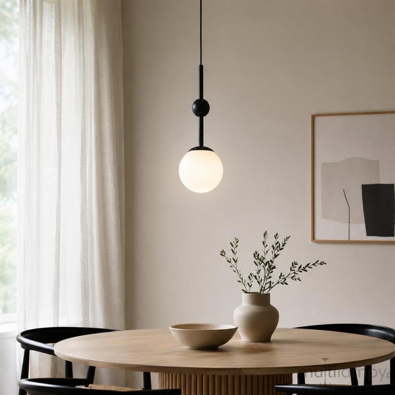 Fioro lampa wisząca E14 czarna biały 61653