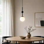 Fioro lampa wisząca E14 czarna biały 61653