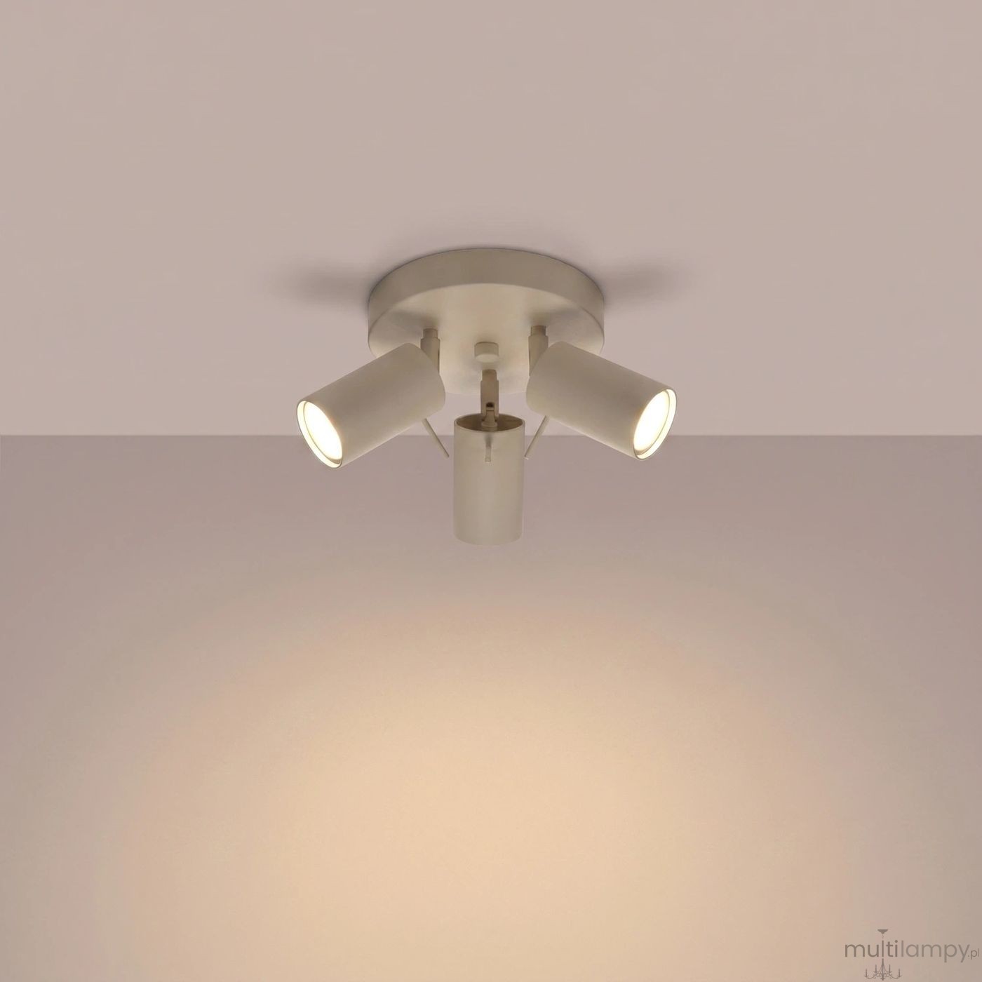 Ring lampa sufitowa spot 3xGU10 taupe SL.2156