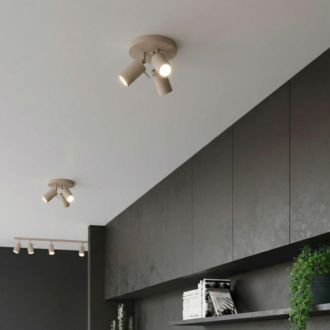 Ring lampa sufitowa spot 3xGU10 taupe SL.2156