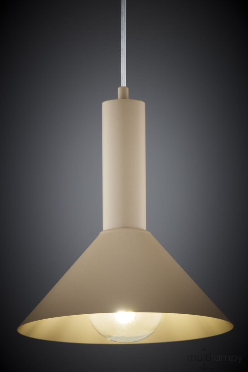 Vitrum Stożek D26 lampa wisząca 1xE27 beżowa 41544