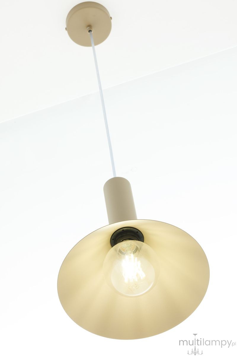 Vitrum Stożek D26 lampa wisząca 1xE27 beżowa 41544