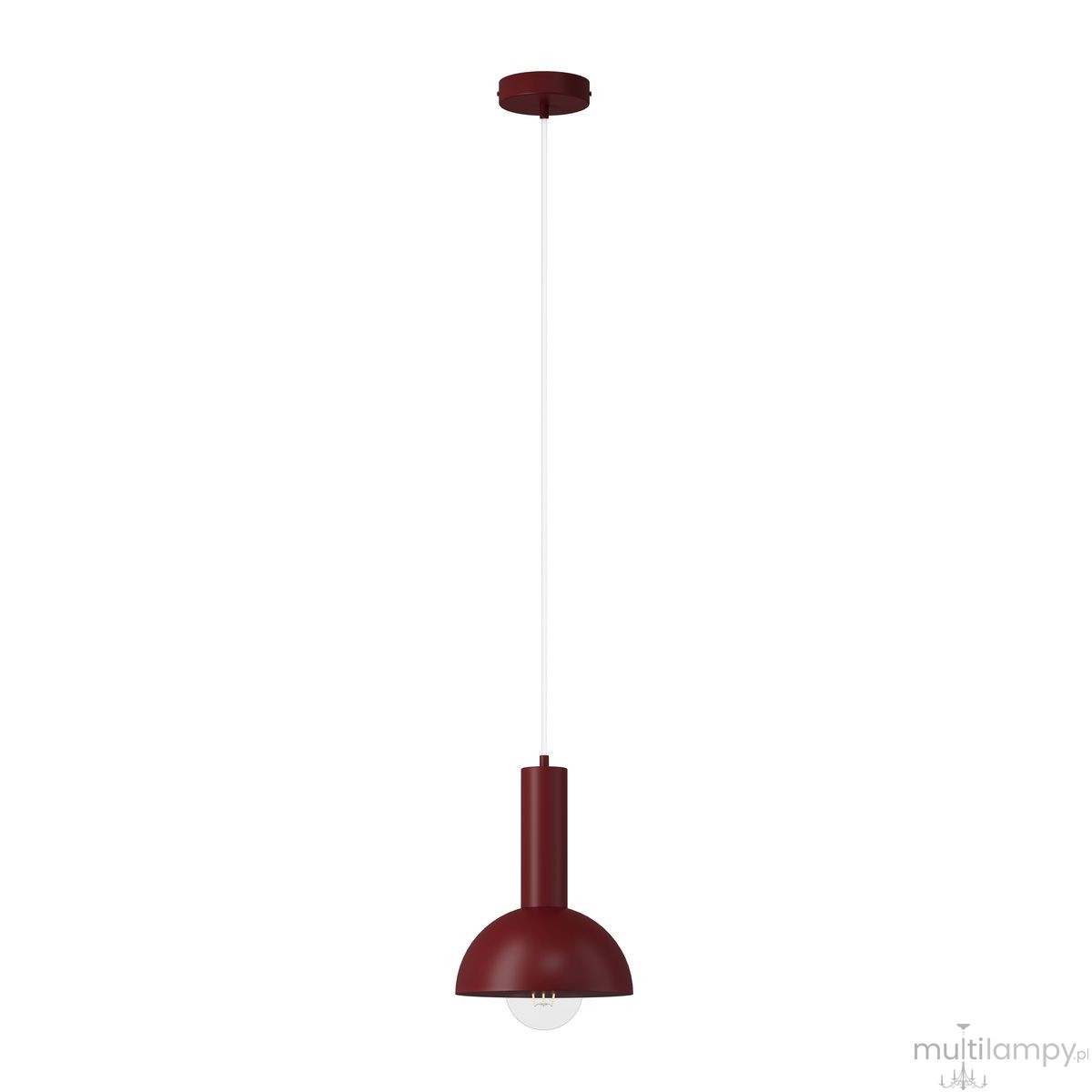 Vitrum Kopuła D19 lampa wisząca 1xE27 bordowa 41640