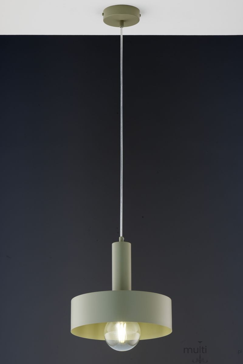 Vitrum Koło D27 lampa wisząca 1xE27 szałwia 41547