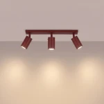 Ring lampa sufitowa spot 3xGU10 burgund SL.2161