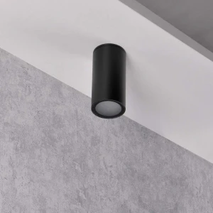 Atlanta lampa sufitowa tuba elewacyjna 1-punktowa czarna