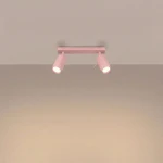 Ring lampa sufitowa spot 2xGU10 różowa SL.2172