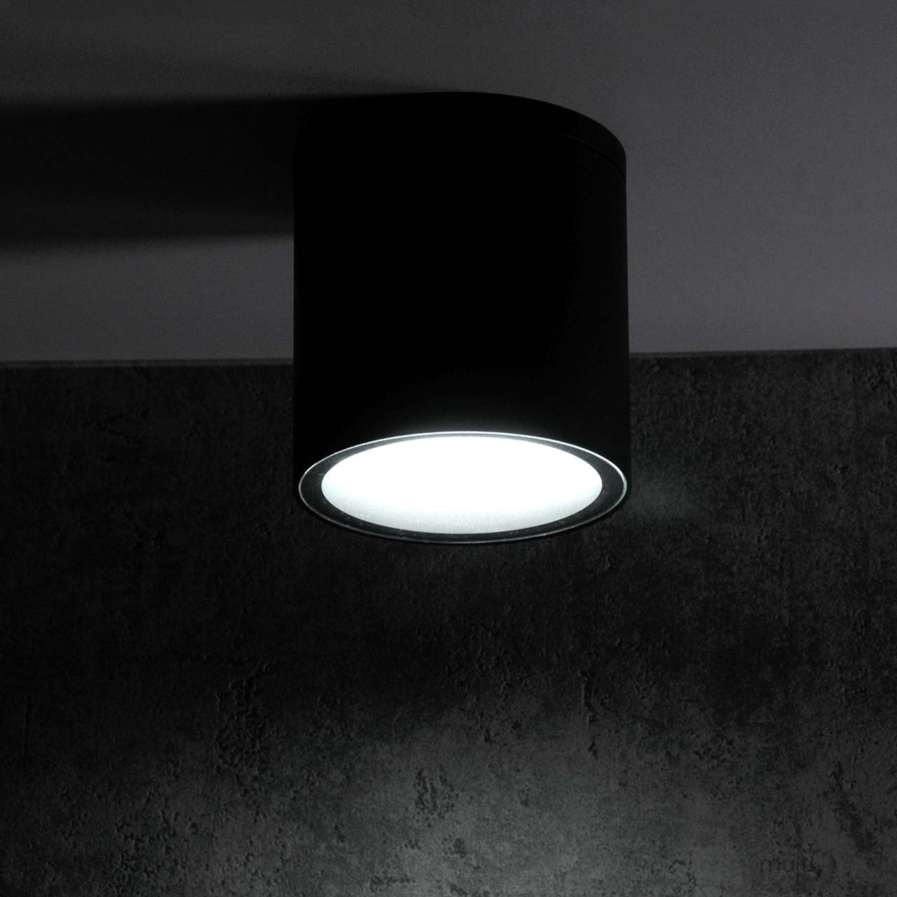 Ohio lampa sufitowa tuba elewacyjna GU10 czarna