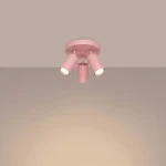 Ring lampa sufitowa spot 3xGU10 różowa SL.2174