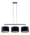 Marii lampa wisząca 3xE27 czarna/złota 41836