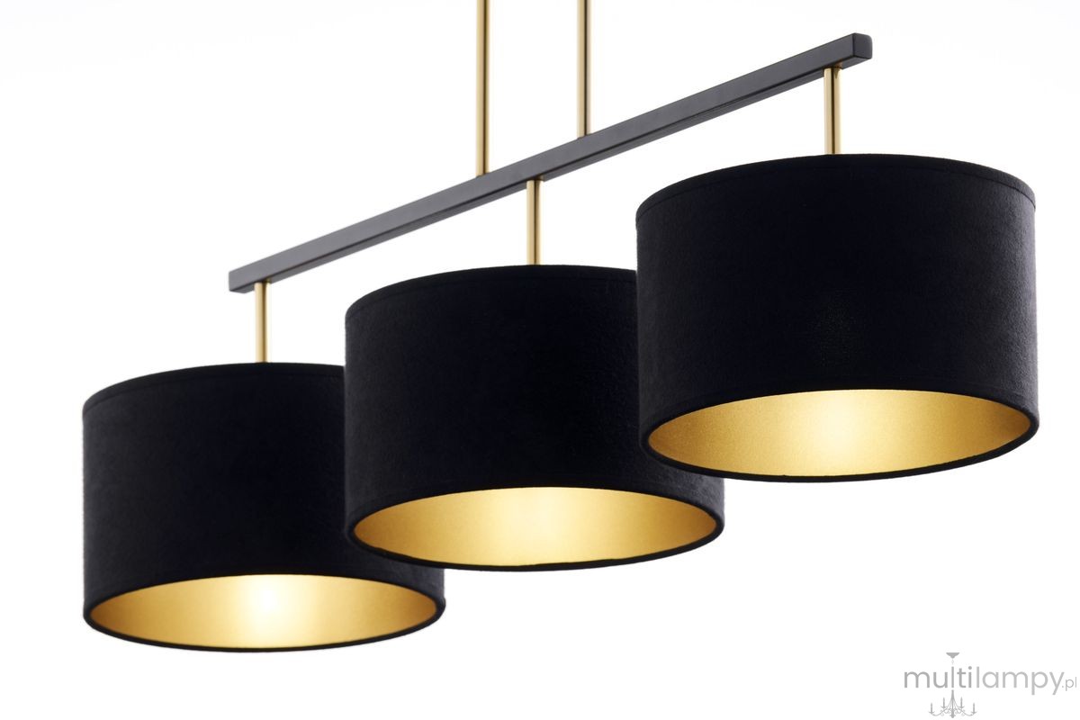 Marii lampa wisząca 3xE27 czarna/złota 41836