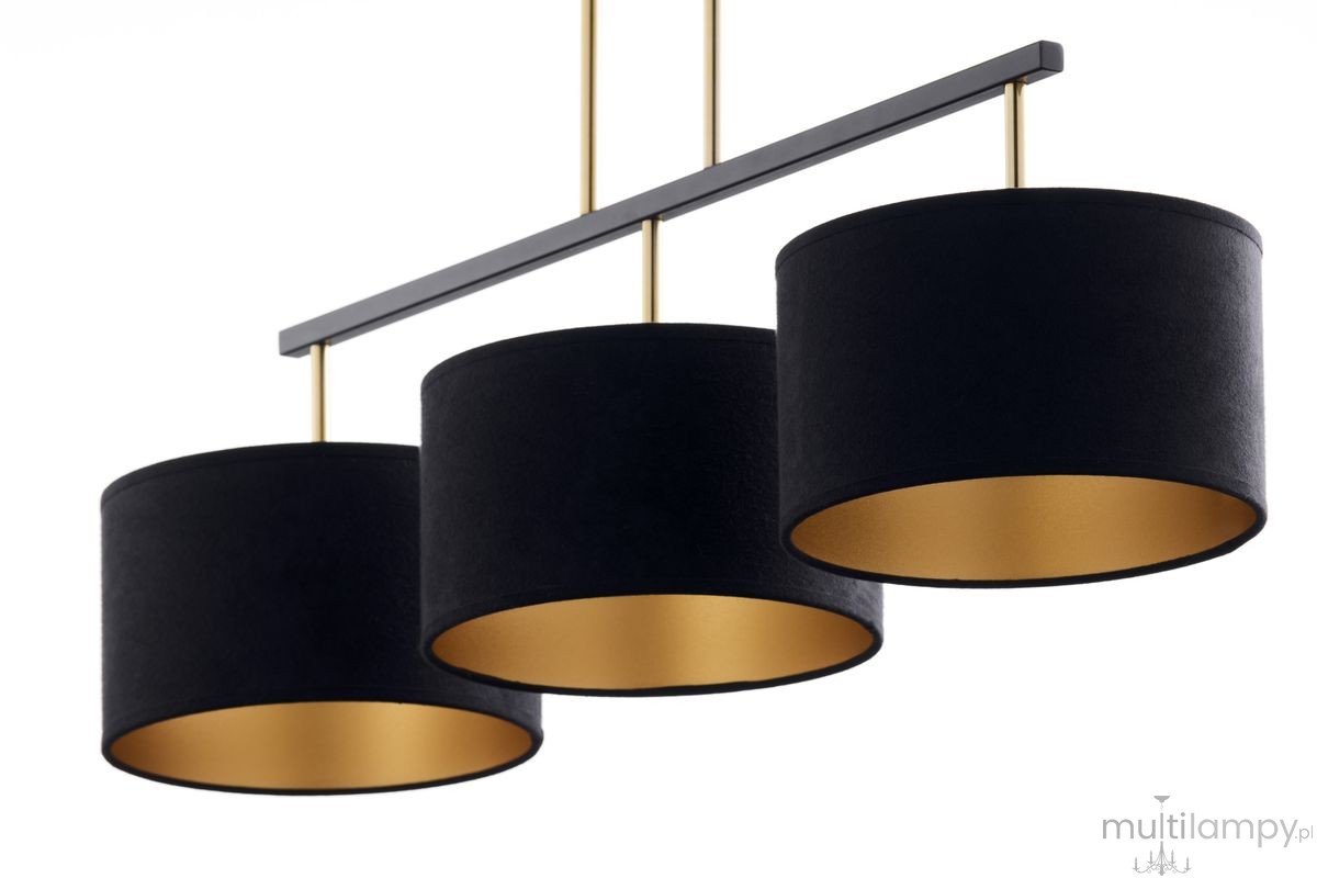 Marii lampa wisząca 3xE27 czarna/złota 41836